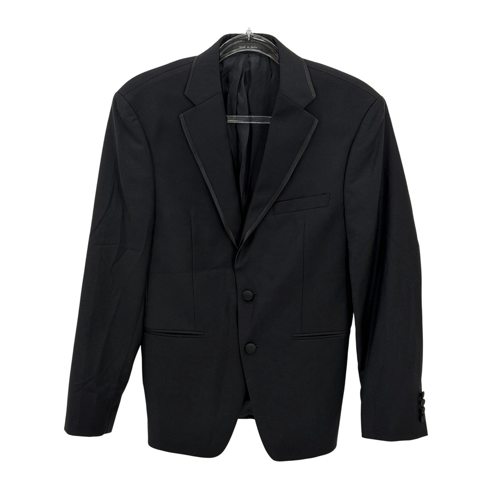 Calvin Klein Suit Jacket Mens 38S Black Tuxedo 100% Wool Formal Occasion Wedding